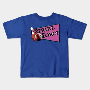 Strike Force - Bowling - 80's Retro Logo Kids T-Shirt